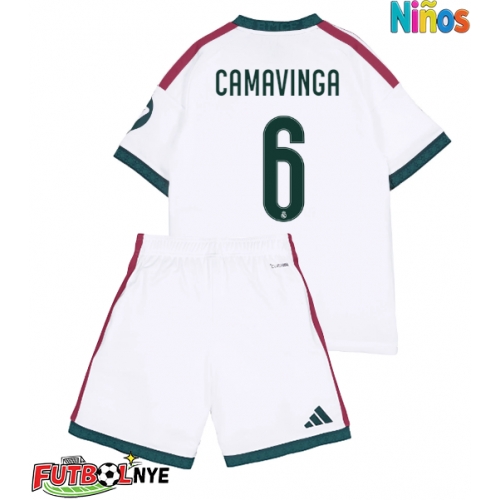 Camiseta Real Madrid Eduardo Camavinga #6 Primera Equipación para niños 2026-27 manga corta (+ pantalones cortos)